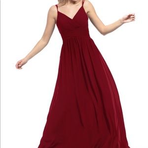 Azazie -Blake Burgundy bridesmaid dress, worn once